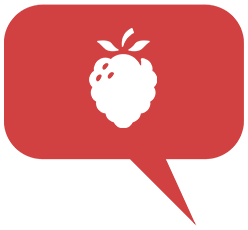 Text bubble of a berry