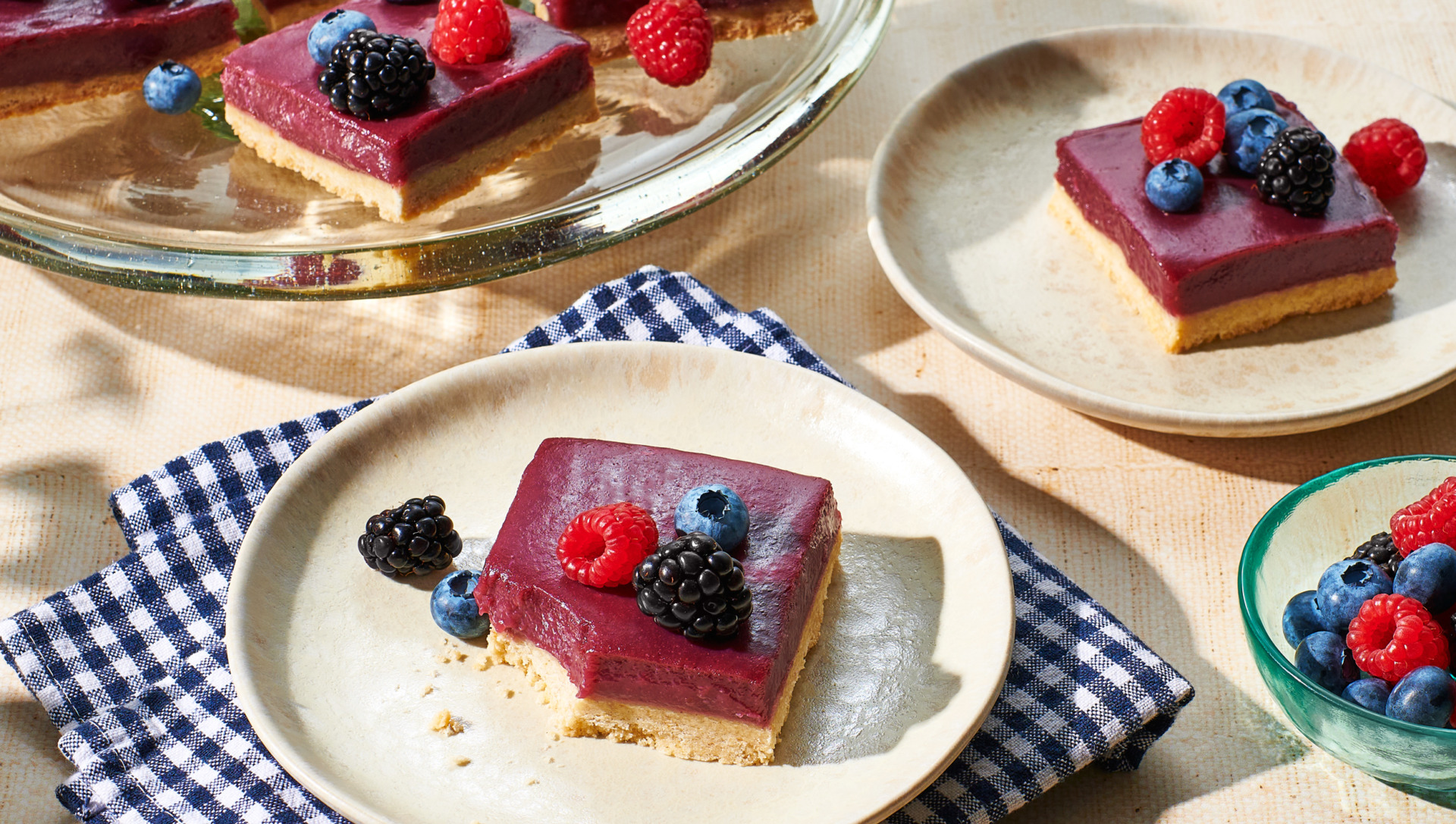Image of Always Fresh Mixed Berry Bars on a plate.